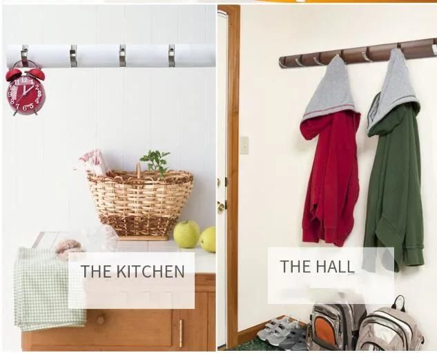Black Metal Wall Hanger Coat Hooks Home Decoration with Round Top
