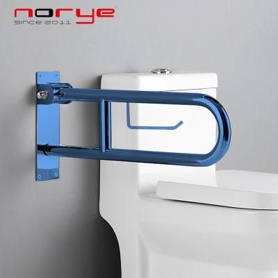 Bathroom U Shape Folding Disabled Toilet Armrest Grab Bar for Elder Safety Stainless Steel Grab Rails