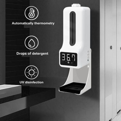Double Function 1000ml Hand Sanitize Sterilizer Machine Sensor Rapid Automatic UV Disinfection Dispenser with Temperature Measurement Function