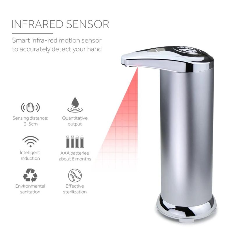 2021 Hot Selling Durable Battery Smart Stainless Steel Touchless Automatic Sensor Liquid Soap Dispenser