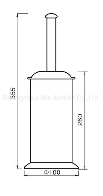 Stainless Steel Standing Toliet Brush Holder Long Shape Mx-Ls94D