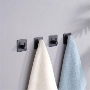 Stainless Steel Self Adhesive Bathroom Kitchen Door Holder Rack Towel Clothes Hanger