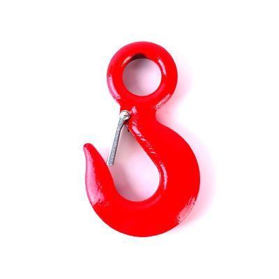 Red Painted Forged Safety Galvanized Steel G80 Eye Sling Hook with Latch