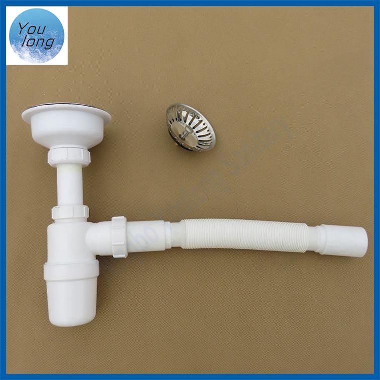Factory Plastic Drainer Pipe Sink Drain Hose Flexible Waste Drain Pipe
