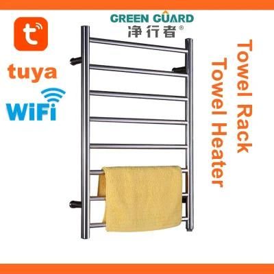 Chrome Towel Heater WiFi Control Tuya APP Control Hot Towel Warmer Heater with WiFi Control