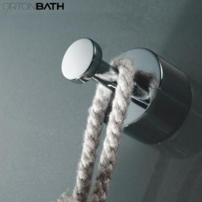 Bathroom Fittings Round Aluminum Brass Stainless Steel Base Bathroom Accessories with Robe Hook Soap Basket Glass Shelf Toilet Brush