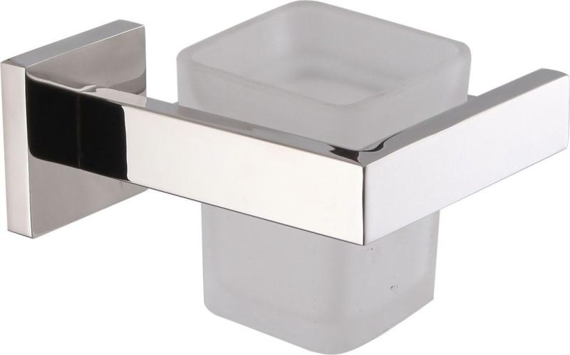 Hot Sales Square Style 304# Stainless Steel Polished Toilet Brush Holder Toilet Brush and Holder Amazon Retail