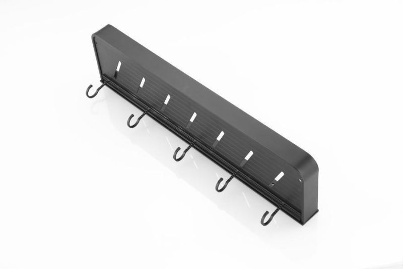 Wall Kitchen Accessories Storage Holder Black Shelf