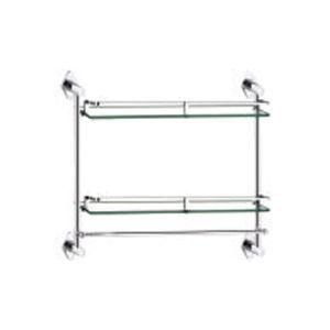 Double Glass Shelf with Chrome Plated (SMXB-71611-D)
