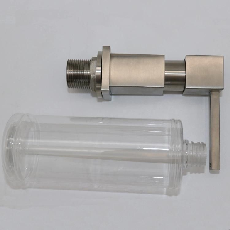 Bathroom Accessories Stainless Steel 304 Head Plastic Bottle Soap Dispenser