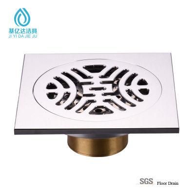 High Quality Square Brass Floor Drain for Bathroom or Kitchen