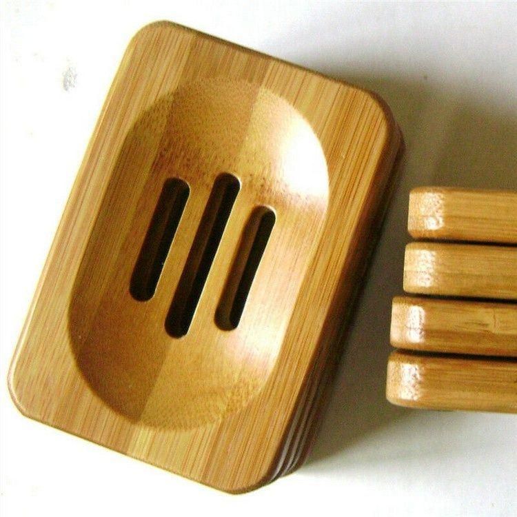 Natural Bamboo Soap Dish Storage Holder