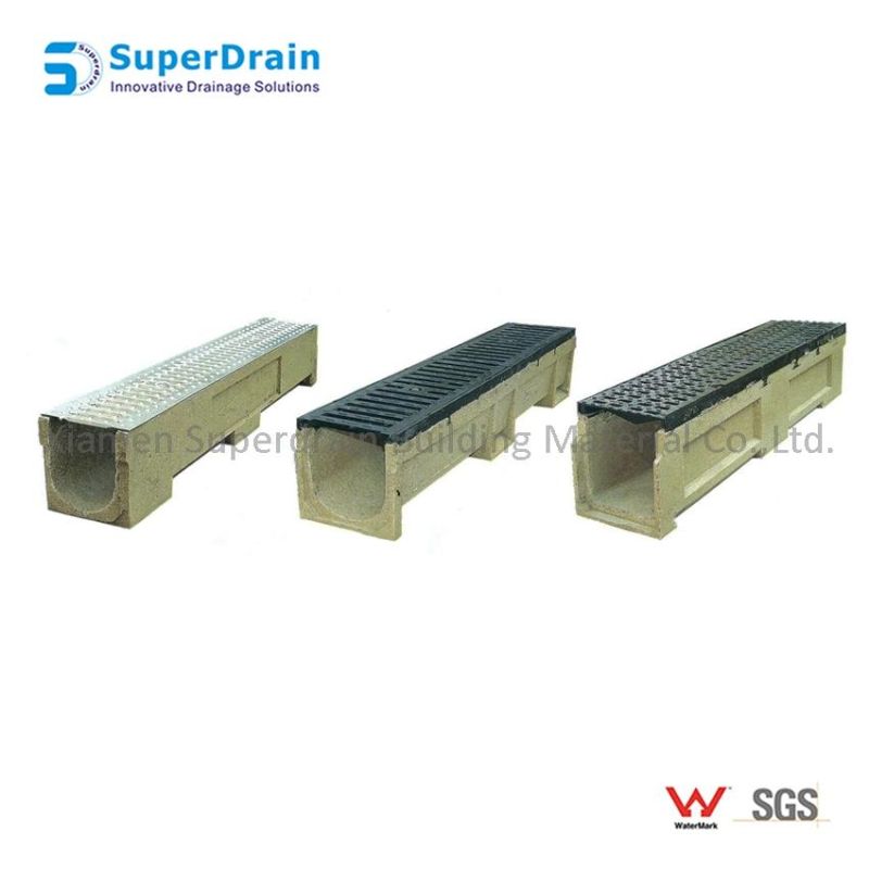 Prevent Dirt Depositionrecast Resin Concrete Drainage Gutter Throat