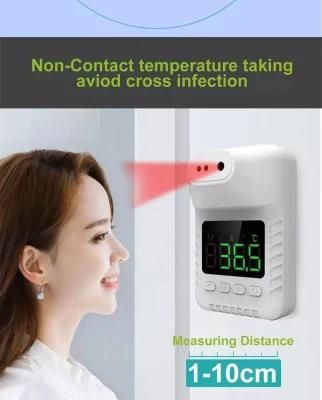 Wall Mounted Non Touch Infrared K3X Thermometer with Alarm and Language Prompt Suitable for Office Public Places