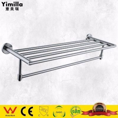 Hotel Bathroom Toilet Hardware SS304 Brushed Cheap Bath Towel Rack