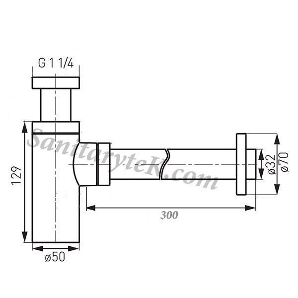 Bathroom Round Basin Bottle Siphon Trap (D8606)