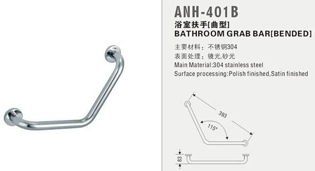 304 Stainless Steel Bathroom Handicap Toilet Safety Grab Bar