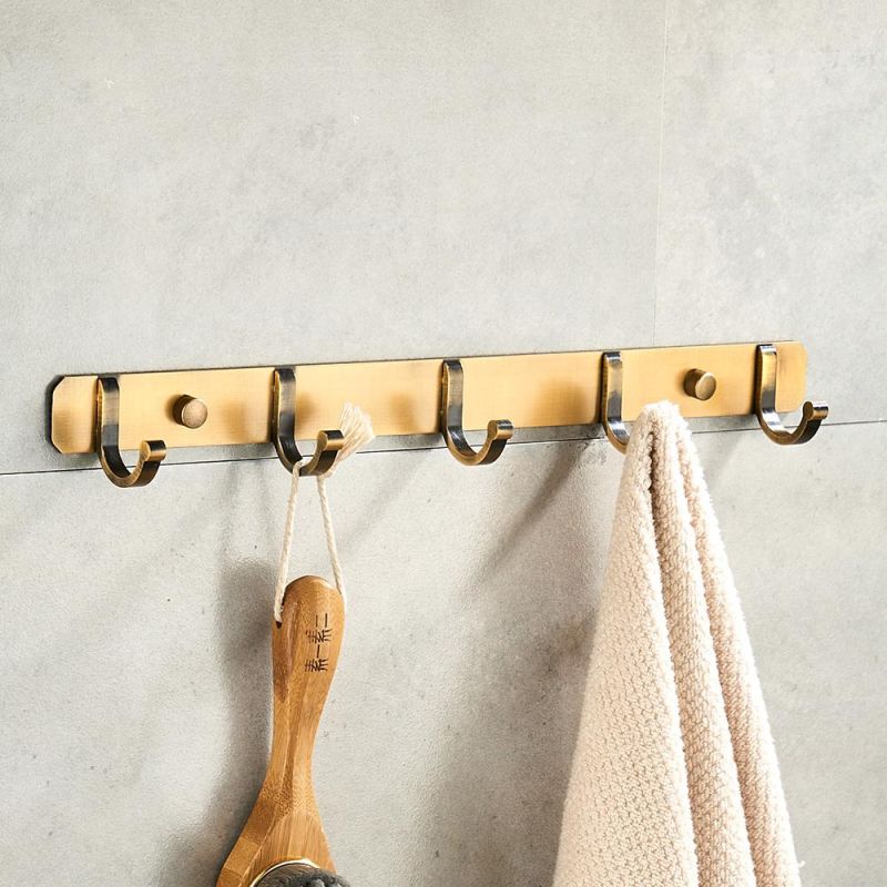 Bathroom Accessories Set Brass Antique Shelves Towel Bar