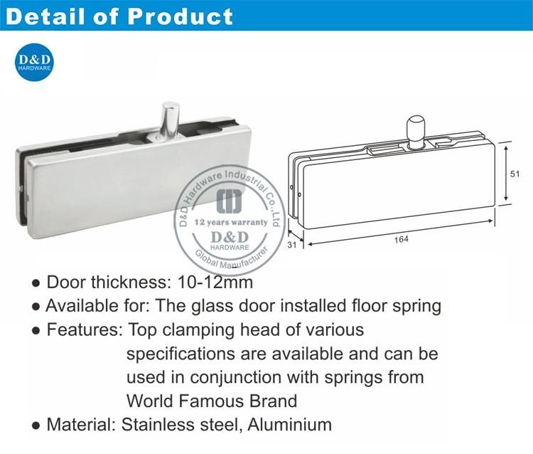 Luxury Glass Ironmongery Glass Oval Panel Fitting for Office Glass Door