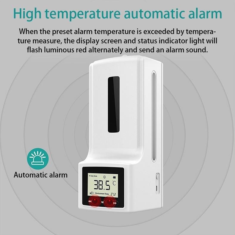 Automatic Thermometer Liquid Soap Dispenser Intelligent Voice Spray Hand Sanitizer Dispenser