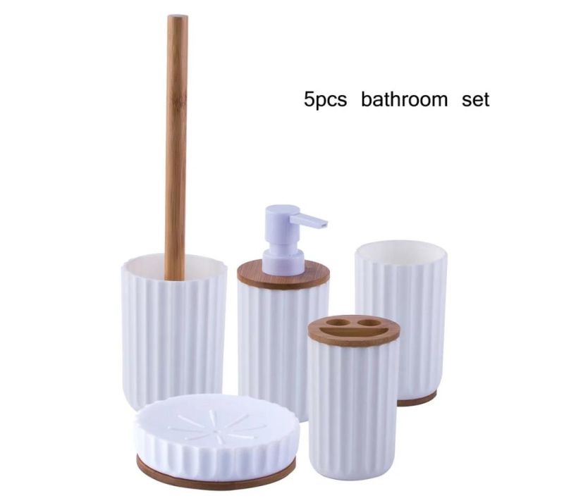 Hot Selling Eco-Friendly Seven-Pieces Household White Bathroom Accessories