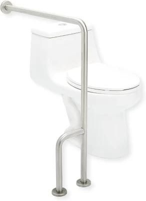 Stainless Steel 304 Floor Grab Bar with Outrigger for Elderly Disabled