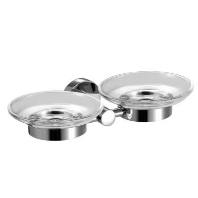 Bathroom Accessories Stainless Steel Soap Dish with Glass Holder