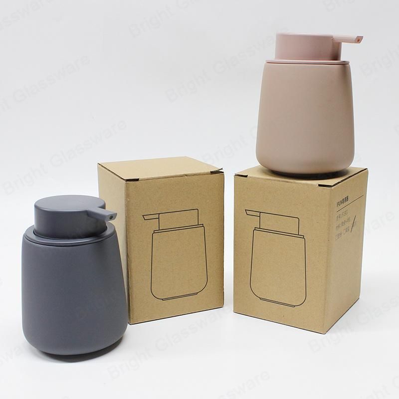 350ml Ceramic Soap Dispensers with Plastic Pump