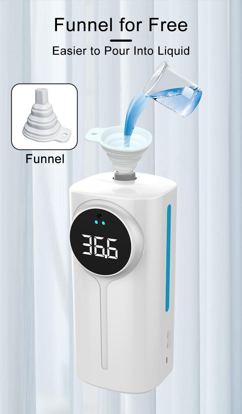 High Temperature Alarm Function 15 Languages Voice Reminder Automatic Alcohol Hand Liquid Soap Dispenser K9 PRO Dual