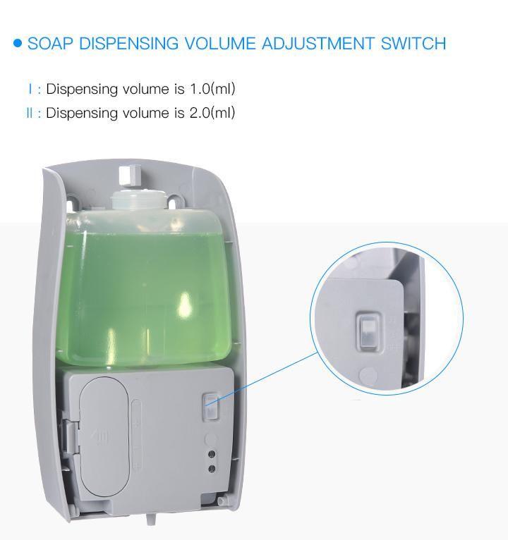 Battery Operated Electric Foam Type Hand Hanitizer Dispenser for Station Toilet