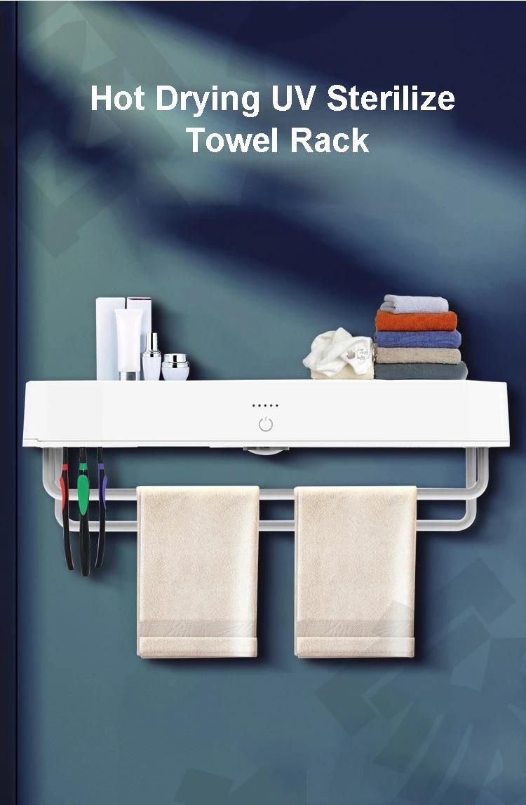 Wall Mount UV Disinfection Intelligent Heating Towel Warmer Rack
