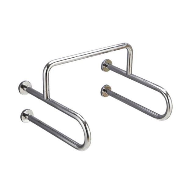 Stainless Steel Handicap Rails Grab Bars Bathroom Toilet Rail Support for Elderly