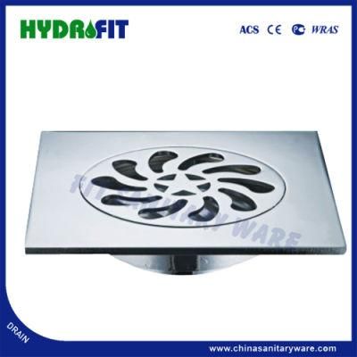 Good Price 15*15cm Square Chromed Zinc Alloy Floor Drain (FD3110)