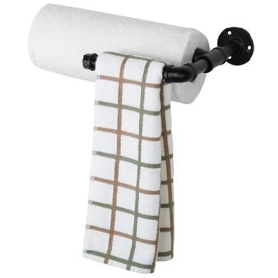 Industrial Iron Pipe Toilet Tissue Roll Holder