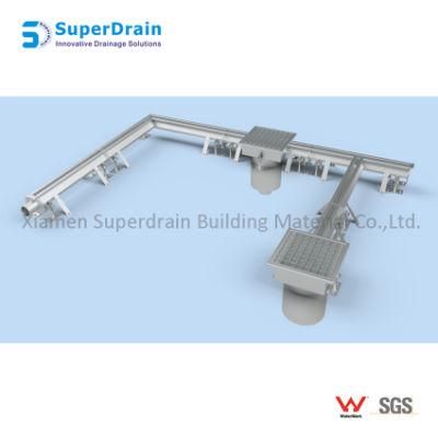 Stainless Steel Slot Invisible Drain System with Trash Box