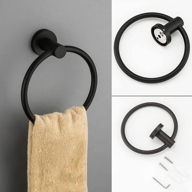 Brushed Bronze Stainless Steel Wall Mount Towel Ring