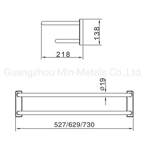 Stainless Steel Double Towel Rack Mx-Tr03-101