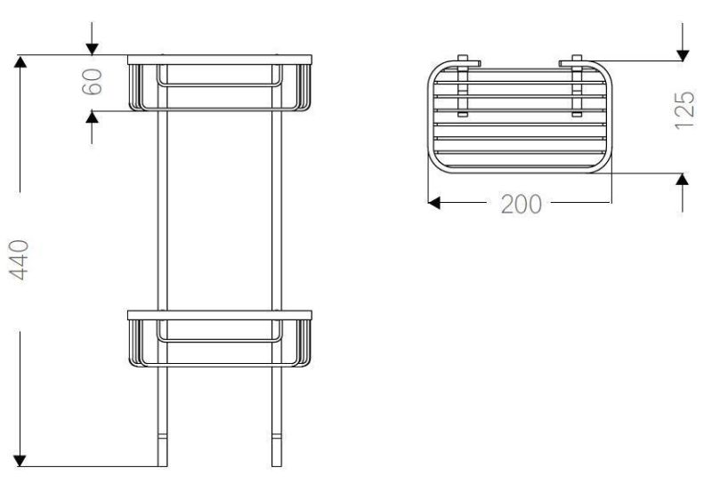 Stainless Steel Bathroom Shower Corner Rack Wall Mounted Satin Shower Shelf