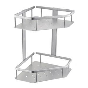 Luolin Bathroom Shower Shelf Aluminum 2 Tier Corner Triangle Rack Shower Caddy Organizer, Anodized 927225-1