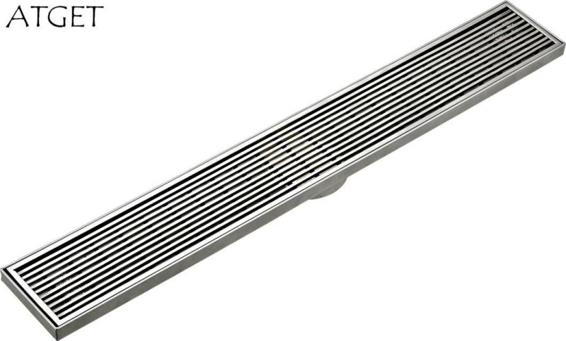 Pd-33125 Bathroom Accessories Stainless Steel Long Floor Drain (Satin finished)