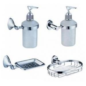 Wall Mounted Soap Dispenser Holder Zinc Alloy Chrome Bathroom Accessories