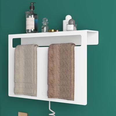 Modern Bathroom Accessories Wall Mounted Electric Heated Smart Drying Towel Rail Heater with Thermostat Single Towel Bar