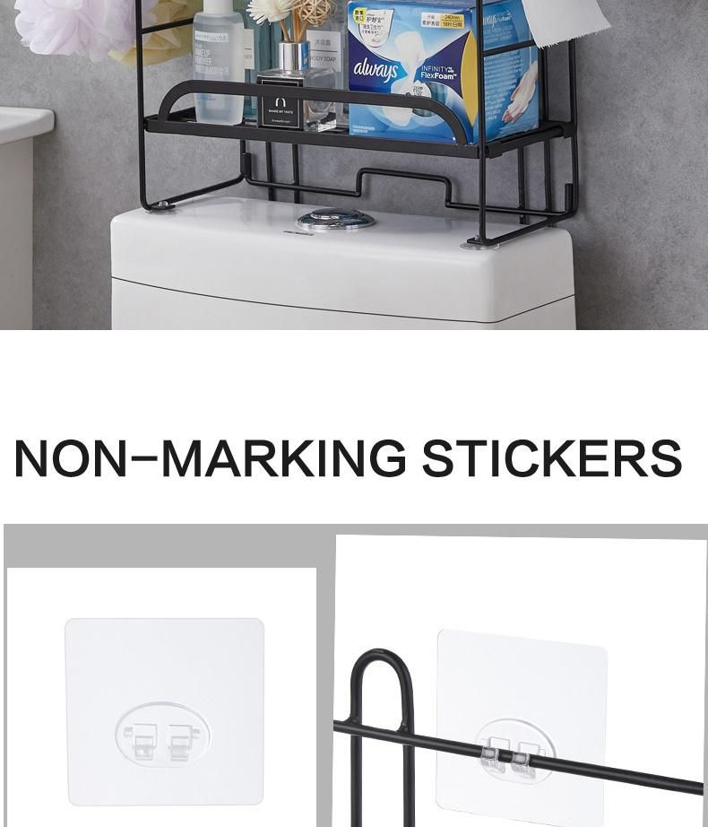 Organizer Household Bathroom 2 Layer Folding Toilet Storage Rack