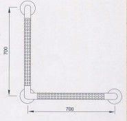 Washroom Safety Stainless Steel Elcoma Grab Bars with Nylon Coating for Disabled