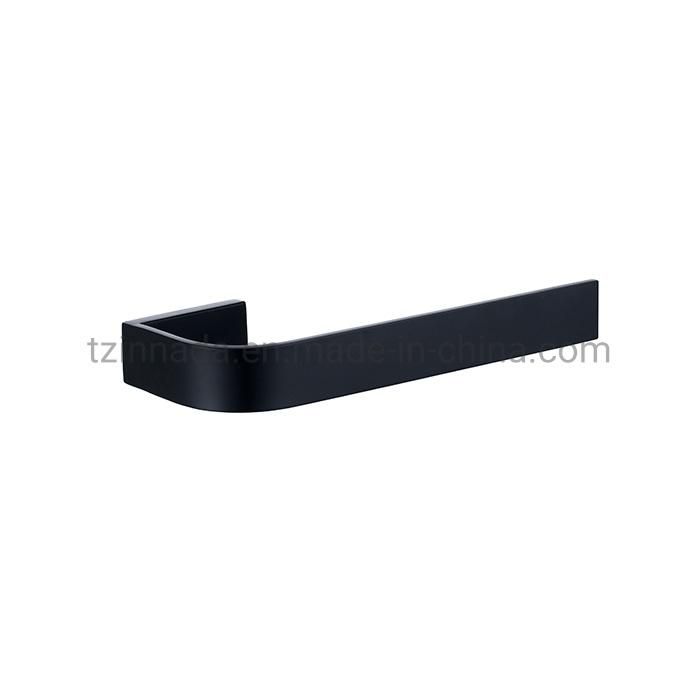 Newest SUS304 Wall Mounted Toilet Bathroom Shelf Matt Black Single Bathroom Rack (NC4012-MB)