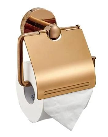 Round Base Bathroom Design 304 Stainless Steel Wall Mounted Rose Gold Bathroom Accessories Set
