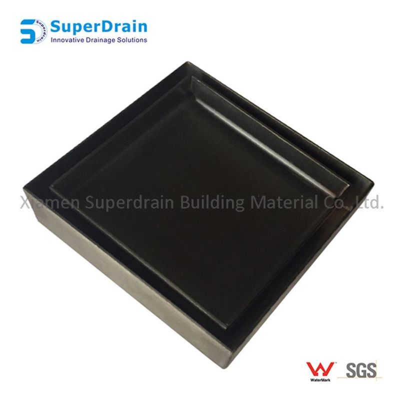 Factory Directly Sale Ss Square Floor Drain Channel with Tile Insert Grate