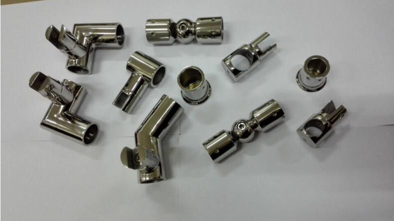 Brass Shower Pipe Bar Connect Fittings Glass Clamp 19mm Pipe Tube Connector