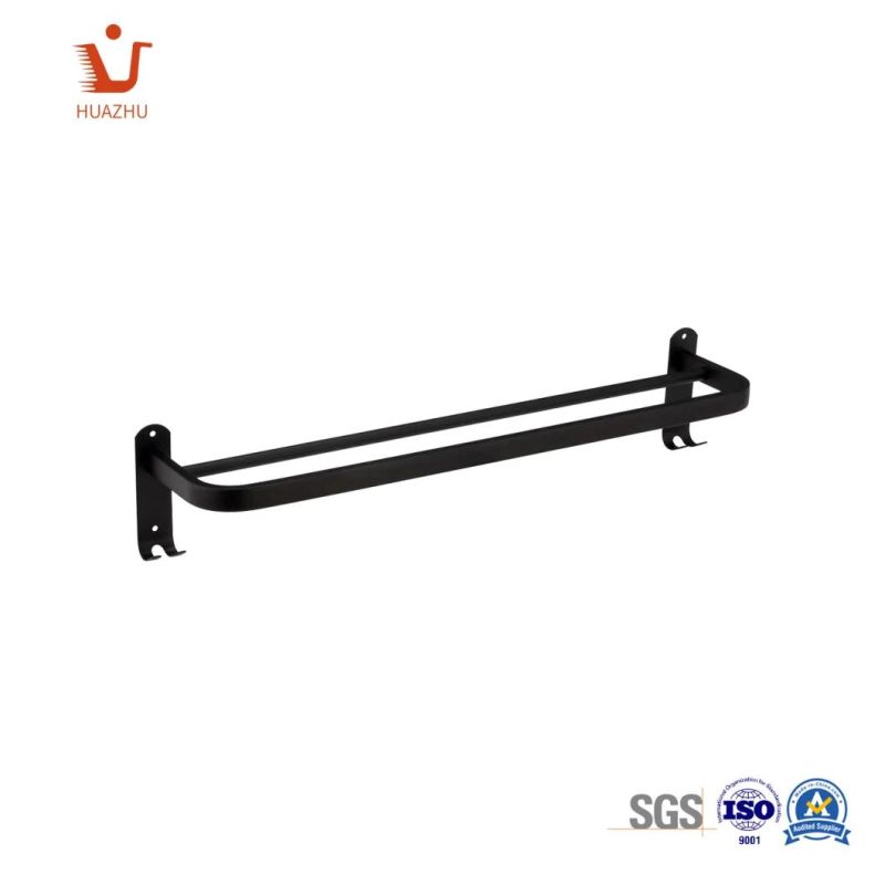 Modern Wall Mounted Towel Shelf Towel Bar for Bathroom Black Series Set Chinese OEM Supplier