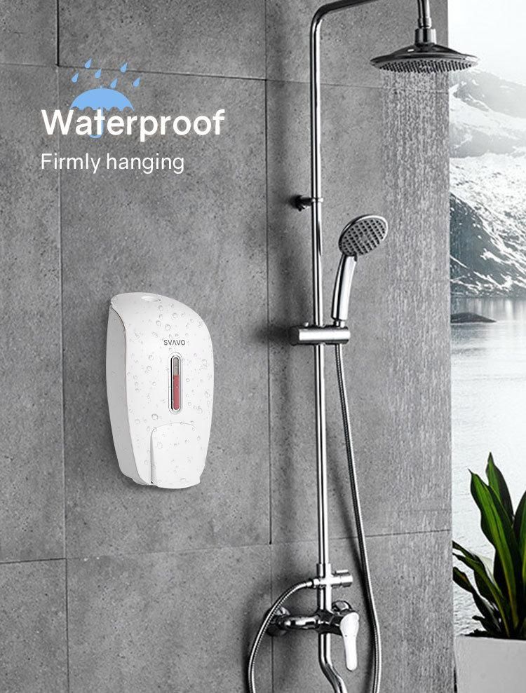 Big Volume Hand Operated Wall Mounted Liquid Soap Dispenser with Transparent Window for Office Building